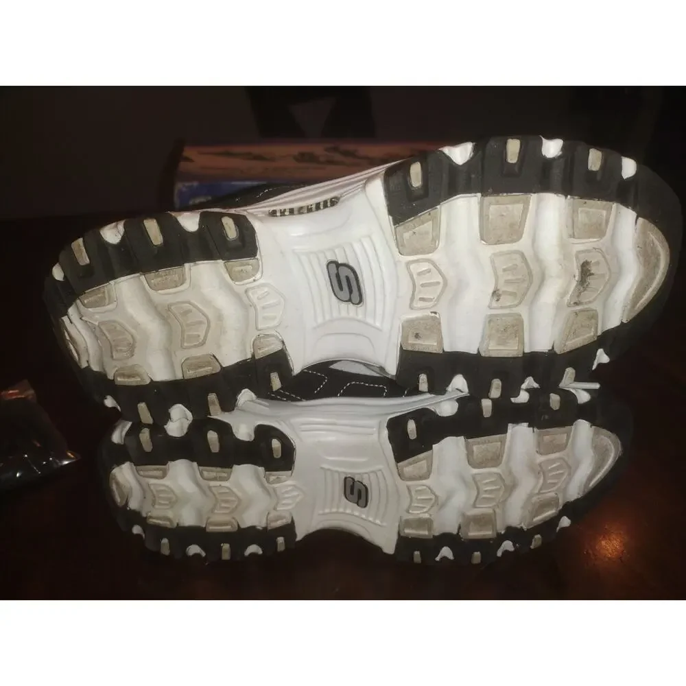 Skechers Wide Fit Black Dlites Shoe Women Sport Comfort Casual Memory Foam 11930